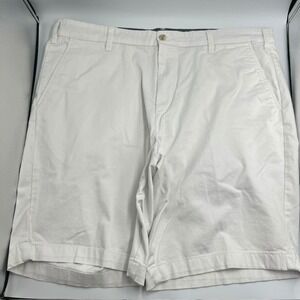 Nautica Men's 10" Classic Fit Flat Front White Chino Shorts Size 38W